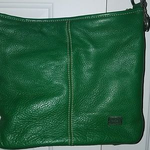 The Sak green leather shoulder bag